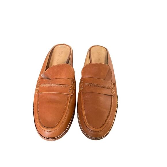 Madewell Elinor Leather Slip on Mule Slides Brown 9.5 J8489 - Picture 1 of 16